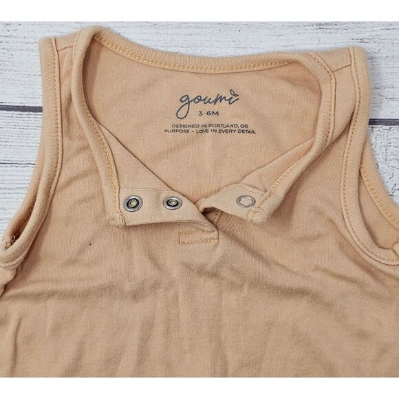 Goumi Baby Light Peach Bamboo Tank Romper Size‎ 3-6 months - Picture 1 of 3